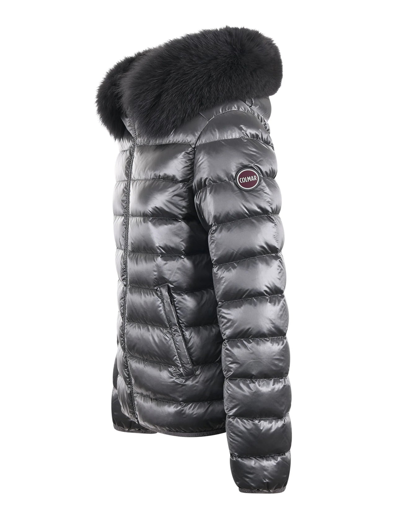 ALPENCHIC™ | COLMAR Damen-Kurzjacke, grau, mit Fell