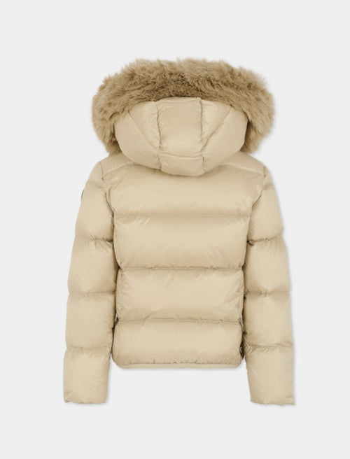 ALPENCHIC™ | COLMAR Damen-Kurzjacke in Beige mit Pelzbesatz