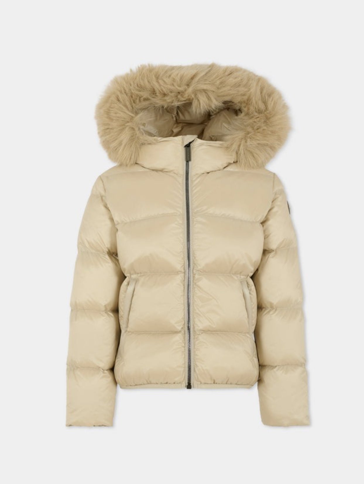 ALPENCHIC™ | COLMAR Damen-Kurzjacke in Beige mit Pelzbesatz