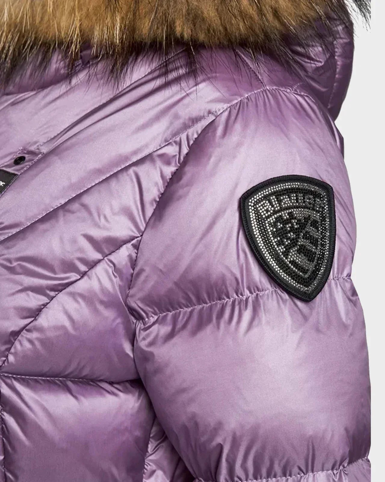 ALPENCHIC™ | BLAUER KURZE DAMEN-PELETTE JACKE IN LILA