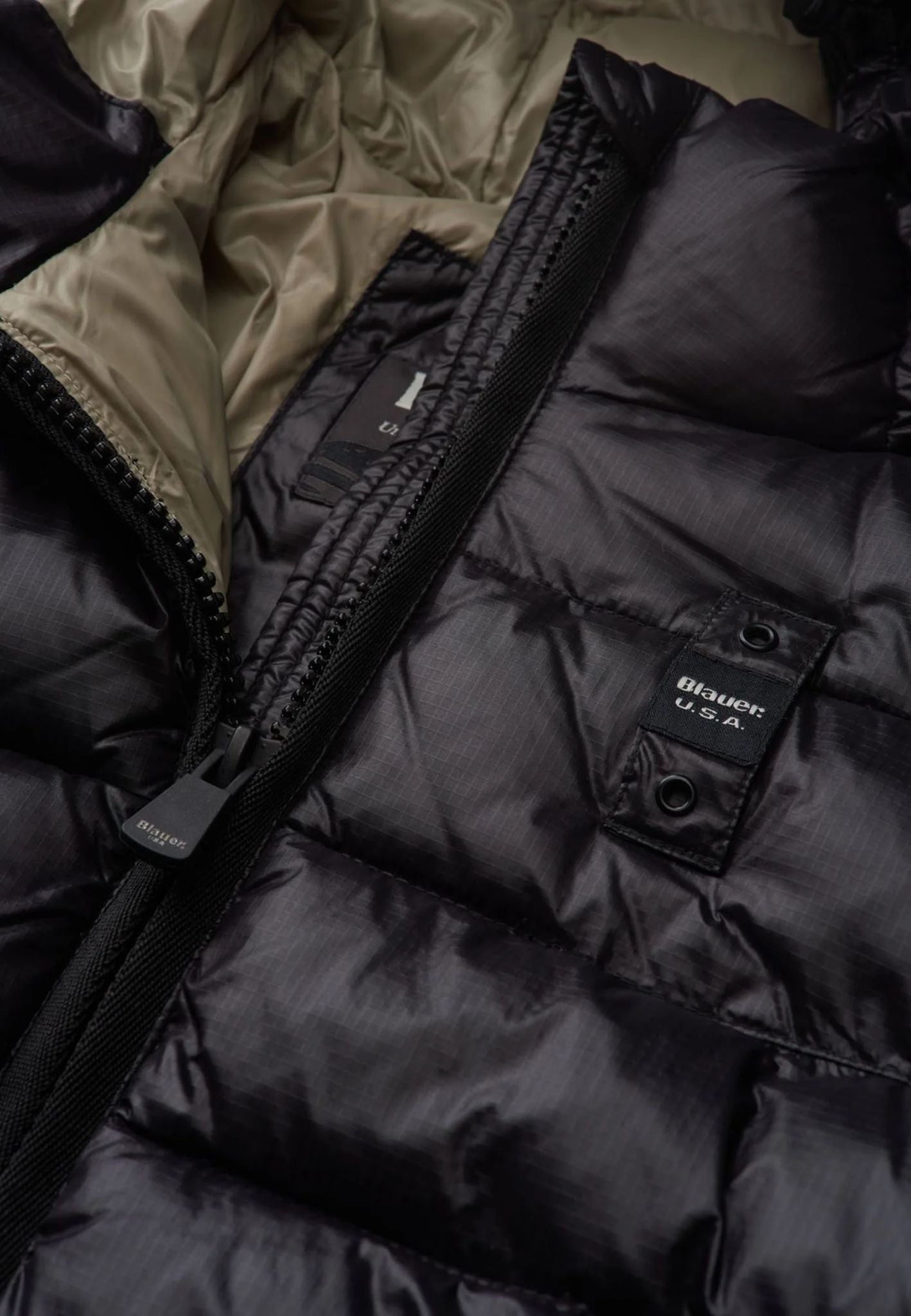 ALPENCHIC™ | BLAUER DAMEN LANGE GLÄNZENDE SCHWARZE JACKE