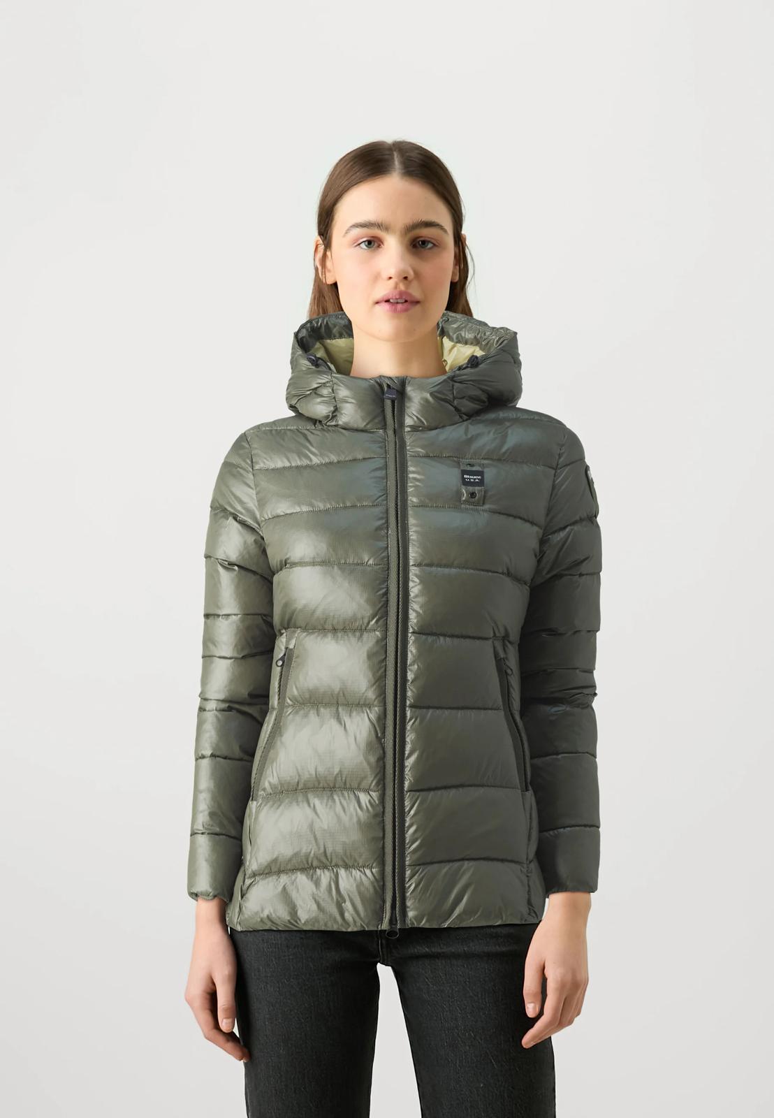 BLAUER DAMEN KURZE GRÜNE JACKE
